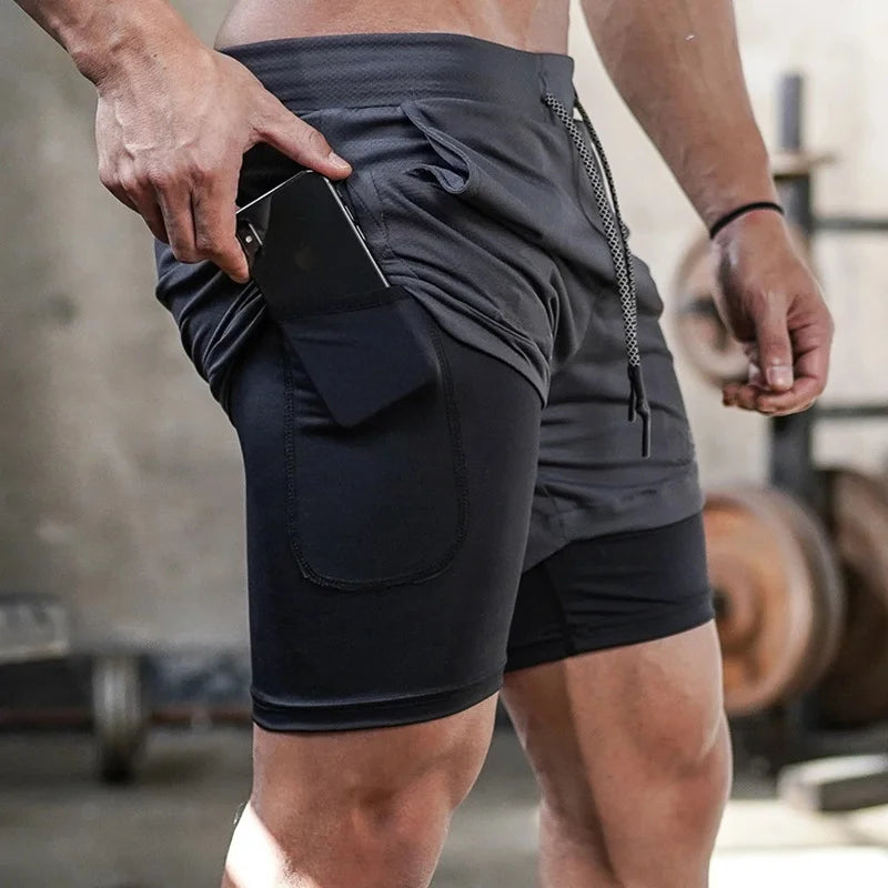 Camo Running Shorts Men Gym