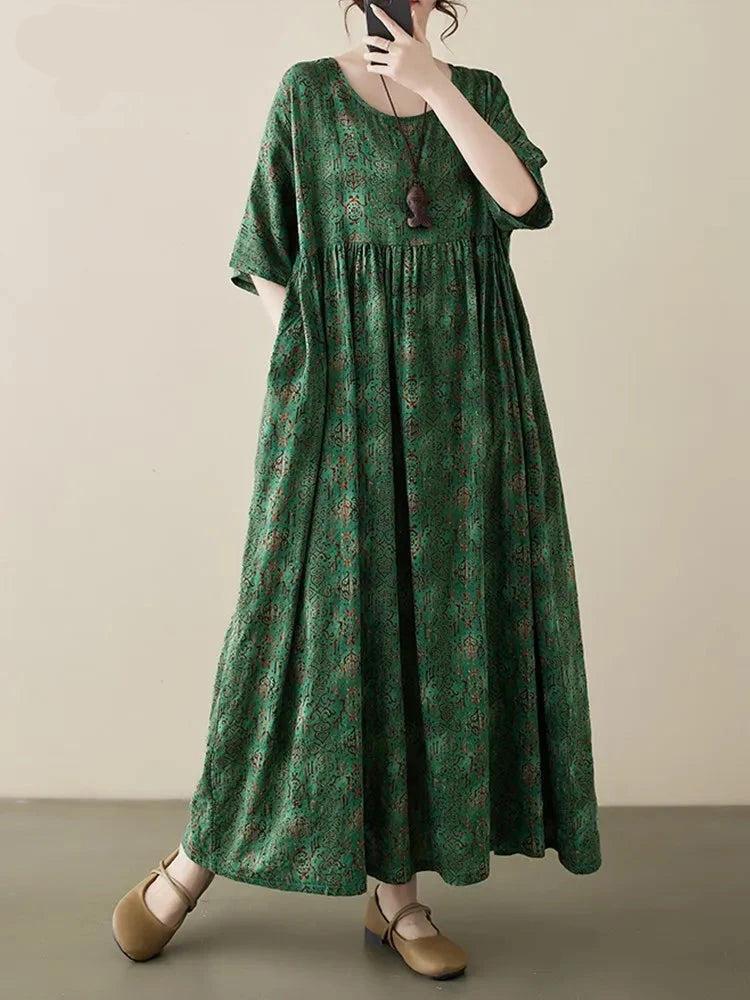 Beautiful long dress  with short sleeve